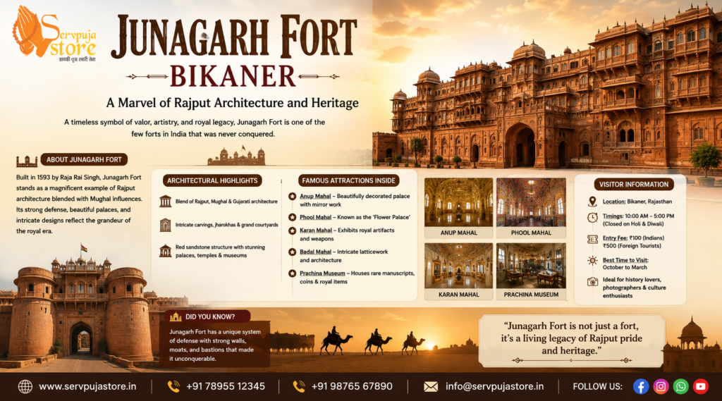 Junagarh Fort Bikaner A Marvel of Rajput Architecture and Heritage